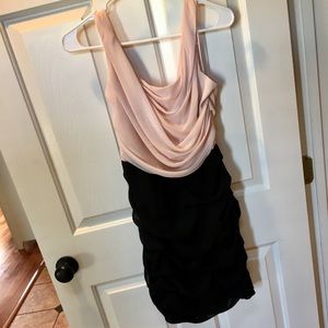 Express pink and black ruched sleeveless dress 8